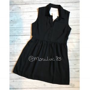 ✨NEW✨ NWT Forever21 black collared shirt dress M